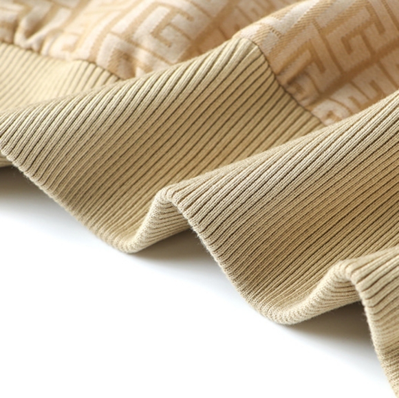 NWT UNBRANDED Beige Jacquard Jacket And Short Matching Set - Picture 13 of 17